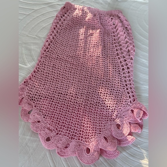 Chasing Unicorns Pink Moon Crochet Midi Skirt, Size S - Picture 16 of 16